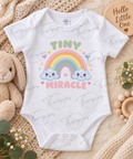 Tiny Miracle Rainbow Baby Bodysuit – 0–3 Months