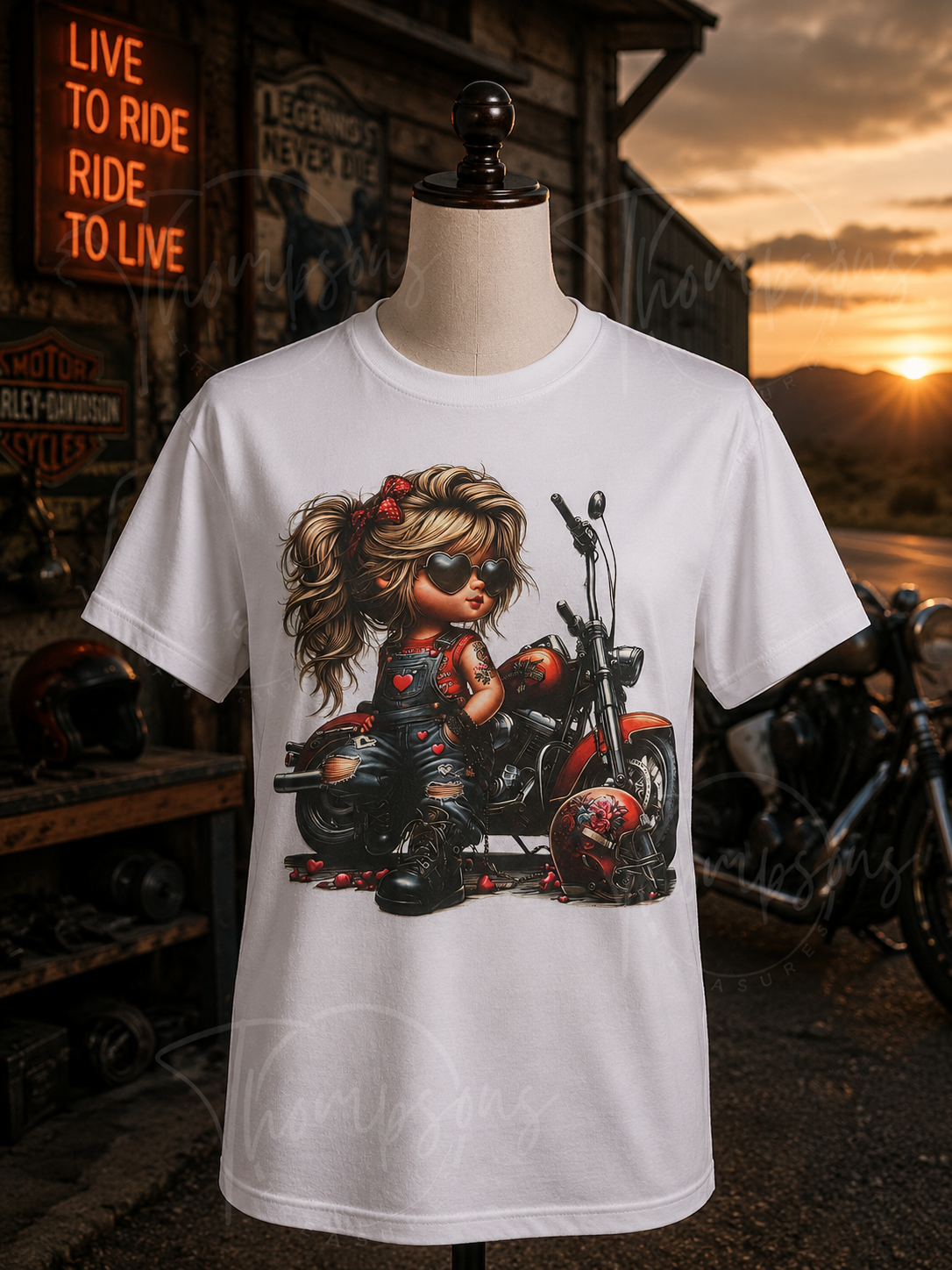 Women’s Biker T-Shirt – Size Large