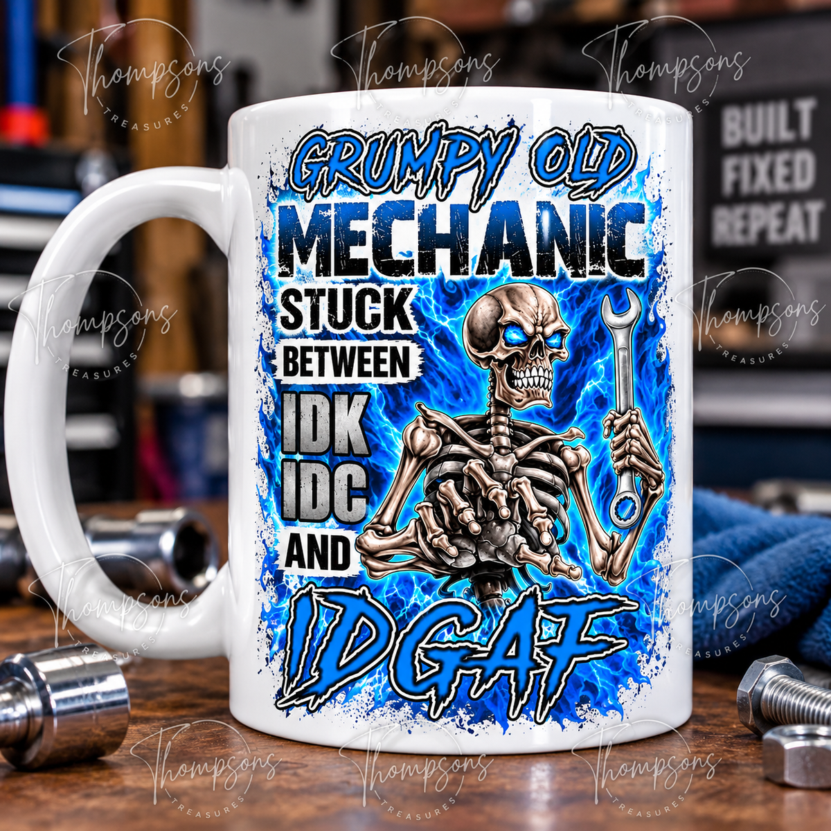 Grumpy Old Mechanic Mug -Optional Personalisation