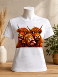 Silly Highland Cow T-Shirt – Women’s Large