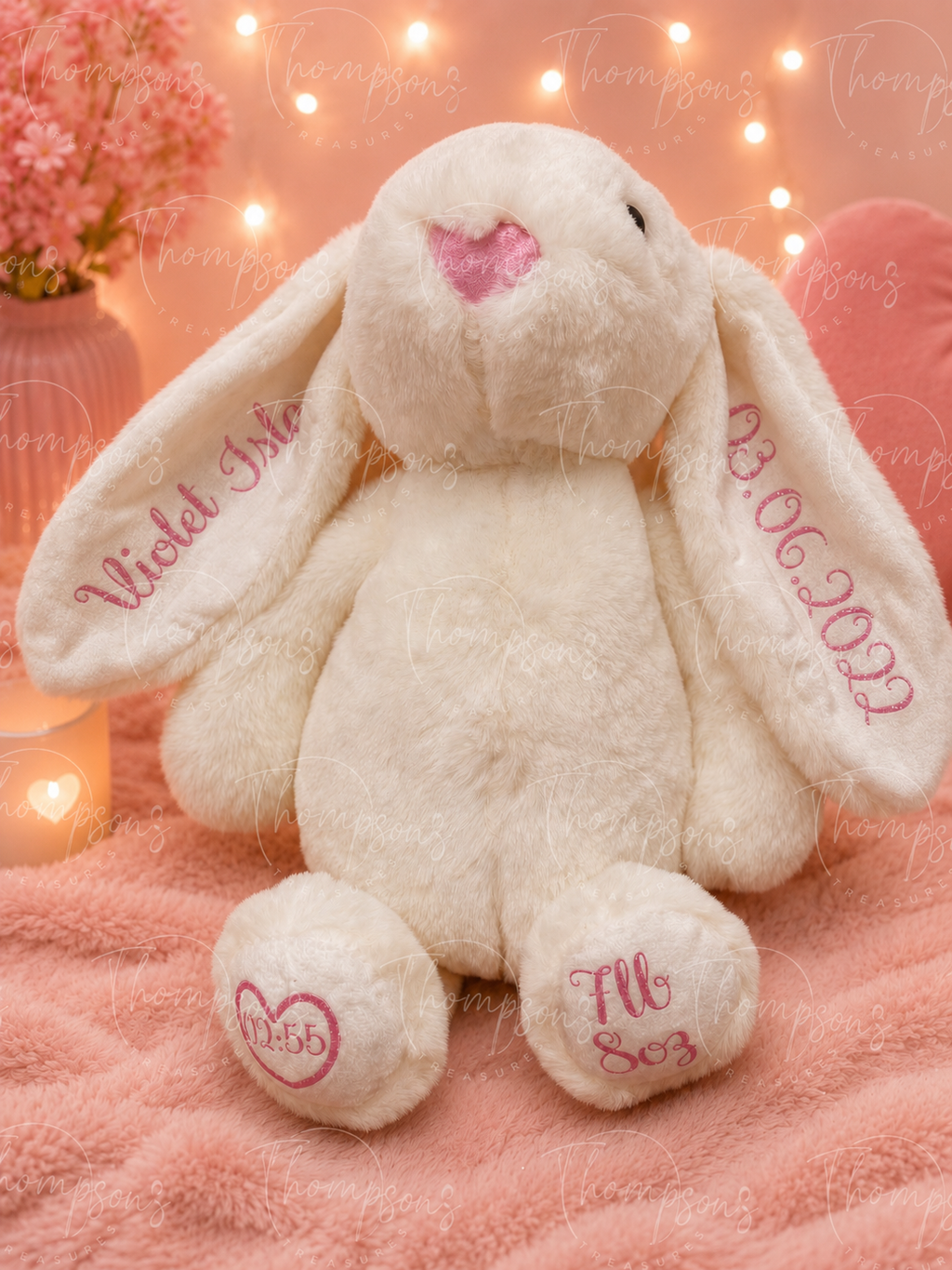 Personalised Teddy Bear – Birth Details & Name