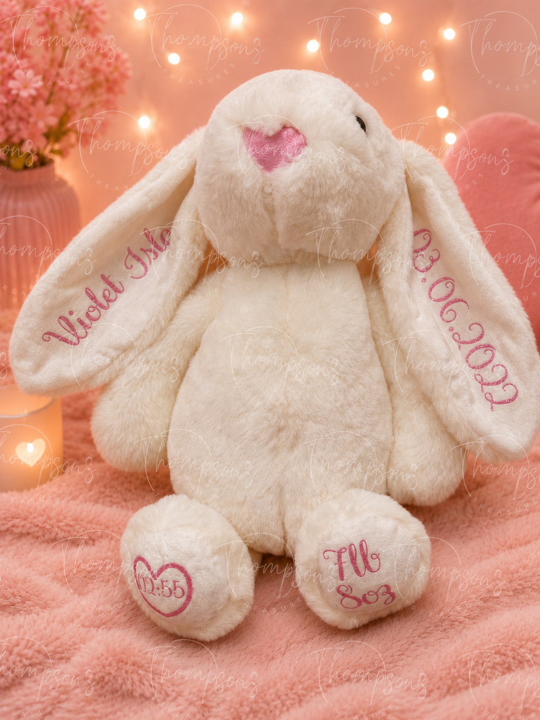 Personalised Teddy Bear – Birth Details & Name
